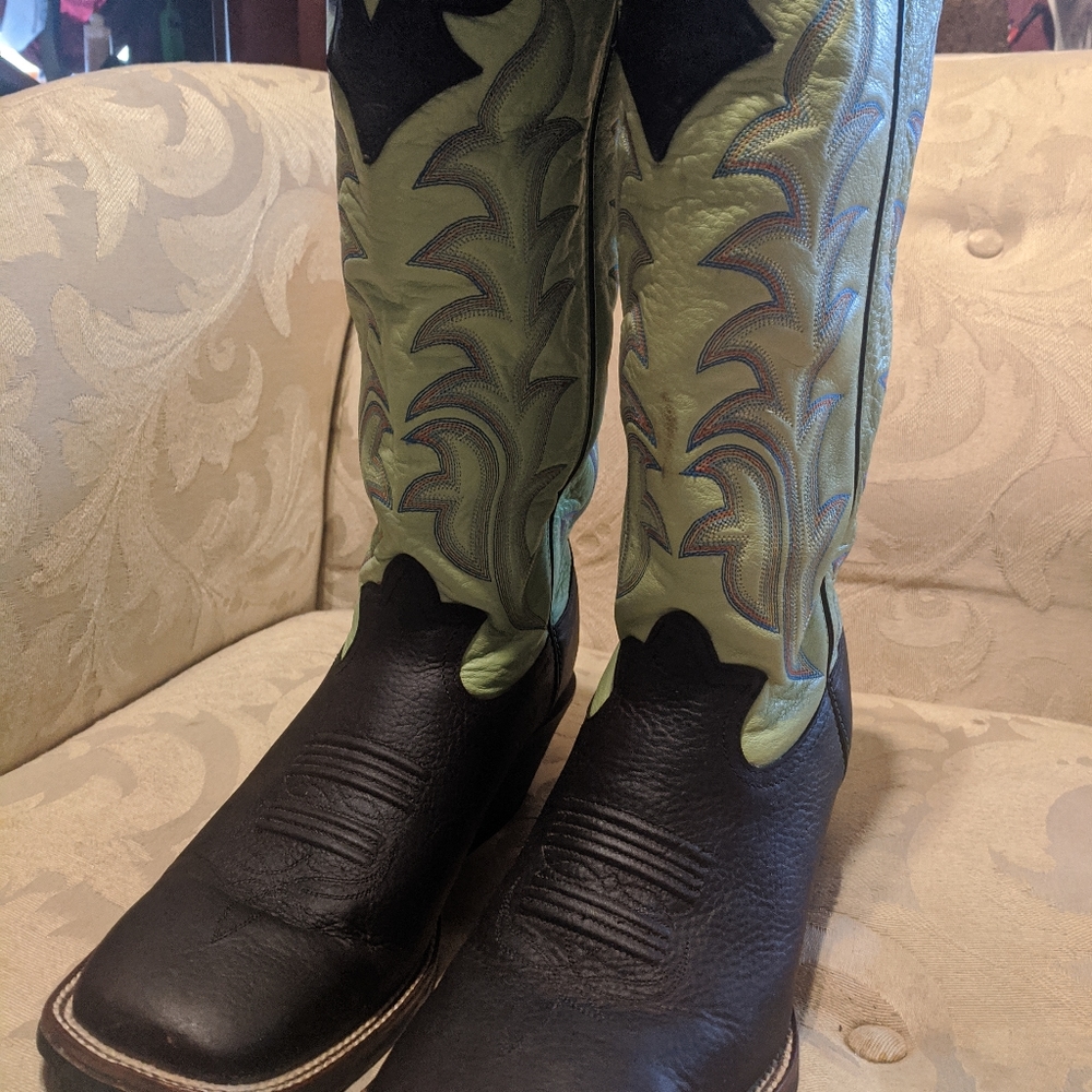 Tony Lama Mens 3R 16" Auburn Baron Calf Top Boots